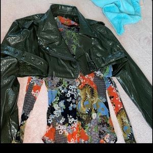 Faux leather cropped jacket. Brand new.